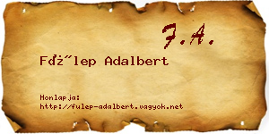 Fülep Adalbert névjegykártya