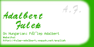 adalbert fulep business card